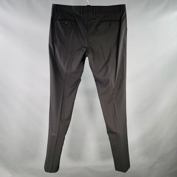 DOLCE & GABBANA Size 38 Black Wool Blend Tapered Zip Fly Dress Pants - Picture 2 of 4